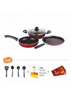 Prestige Omega Deluxe Cookware Set + 4 Serving Tools